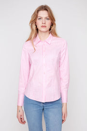 Renuar R5273 918 Woven Blouse Pinky Comb