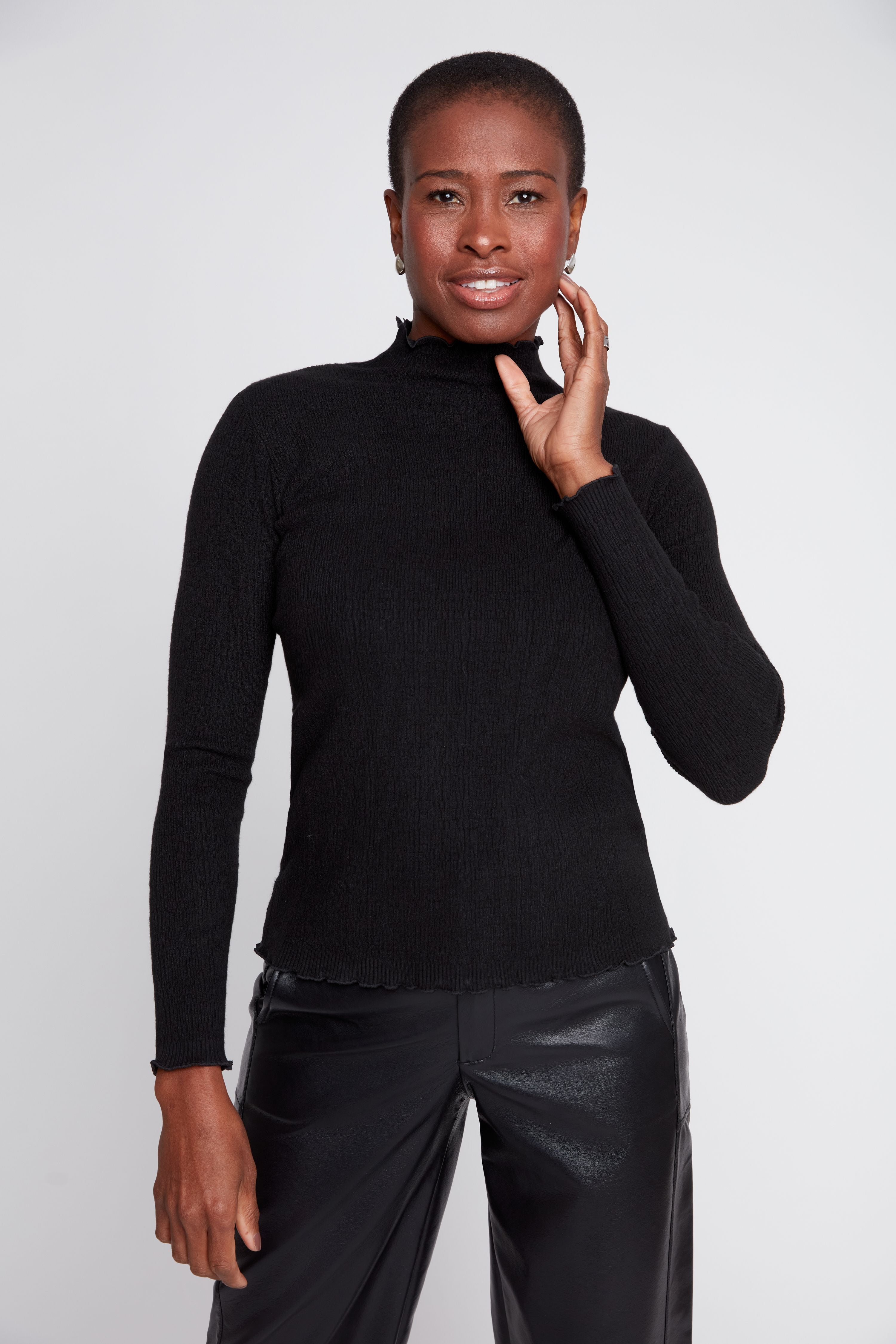 Renuar R6859 4301 Knit Sweater Black