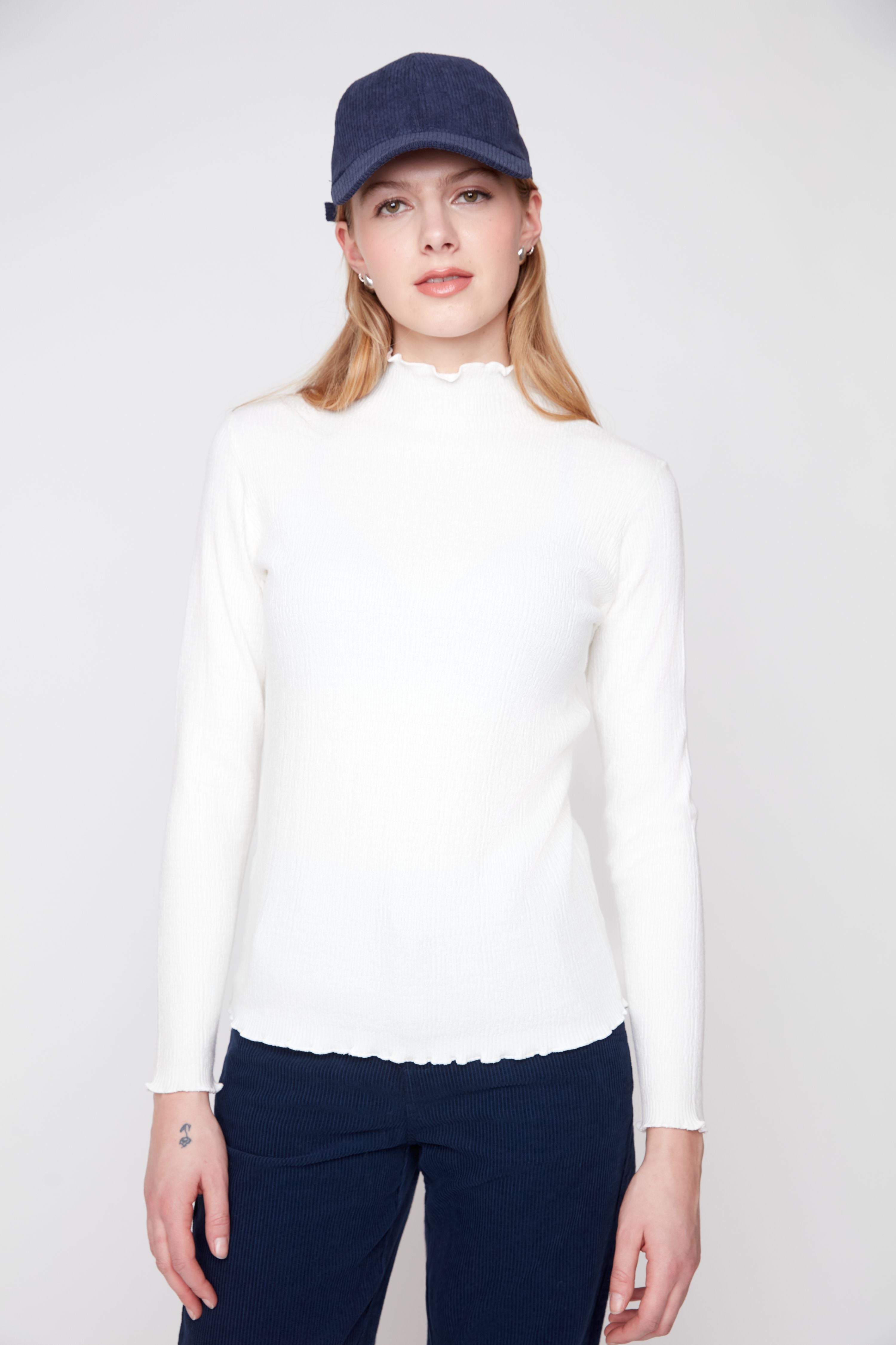 Renuar R6859 4301 Knit Sweater Creme