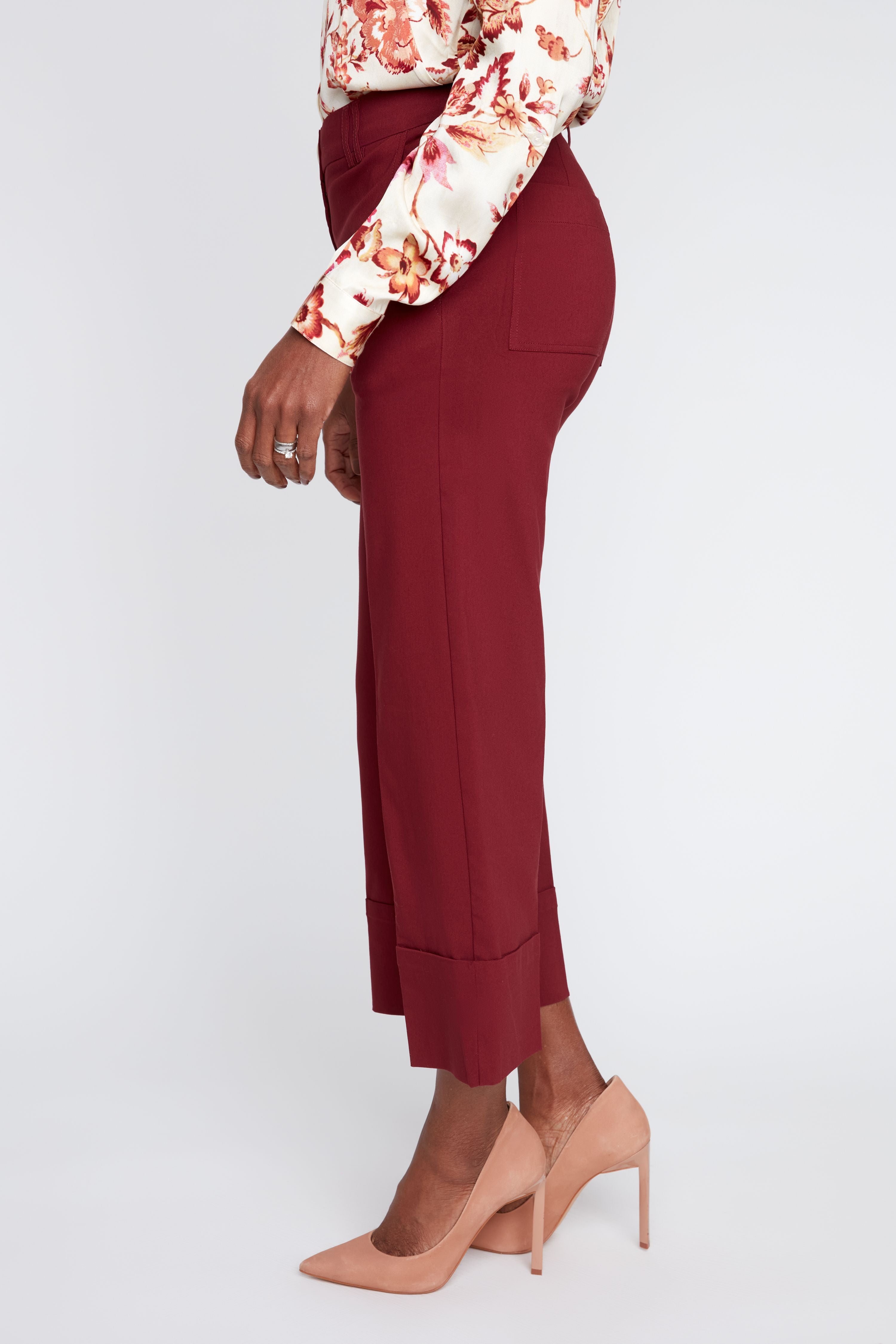 Renuar R8121 E730H Woven Pant Cabernet