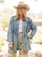 A Rare Bird Denim Dot Top
