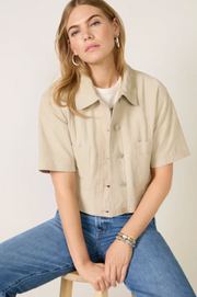 Melissa Nepton Alice Cream Suede Jacket