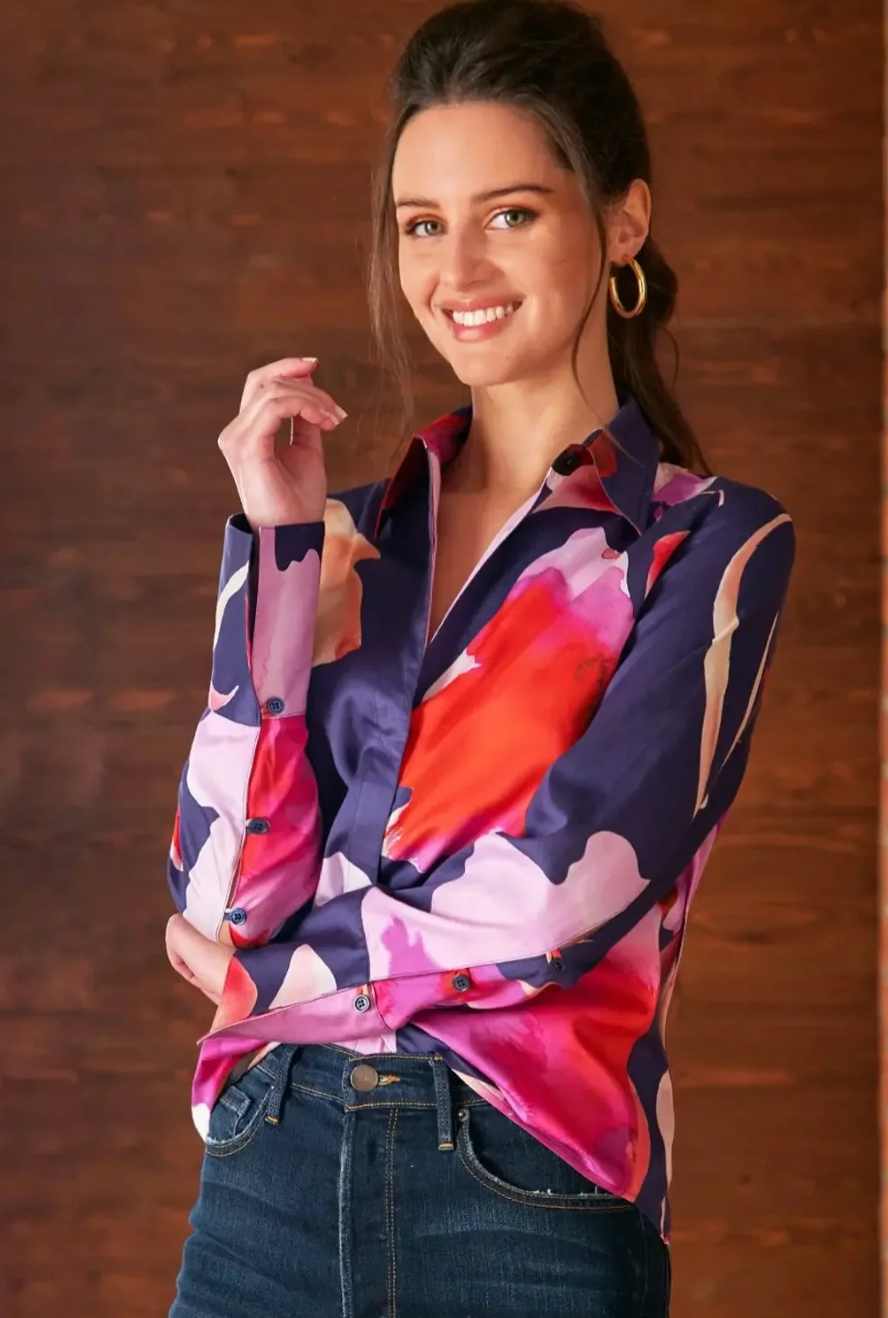 Finley 3831076F Savvy Blouse Flower Bomb