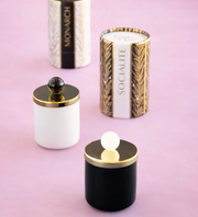 Glitterville Demi Black & White Candle