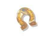 Solar Eclipse Brooch Pin - Horseshoe