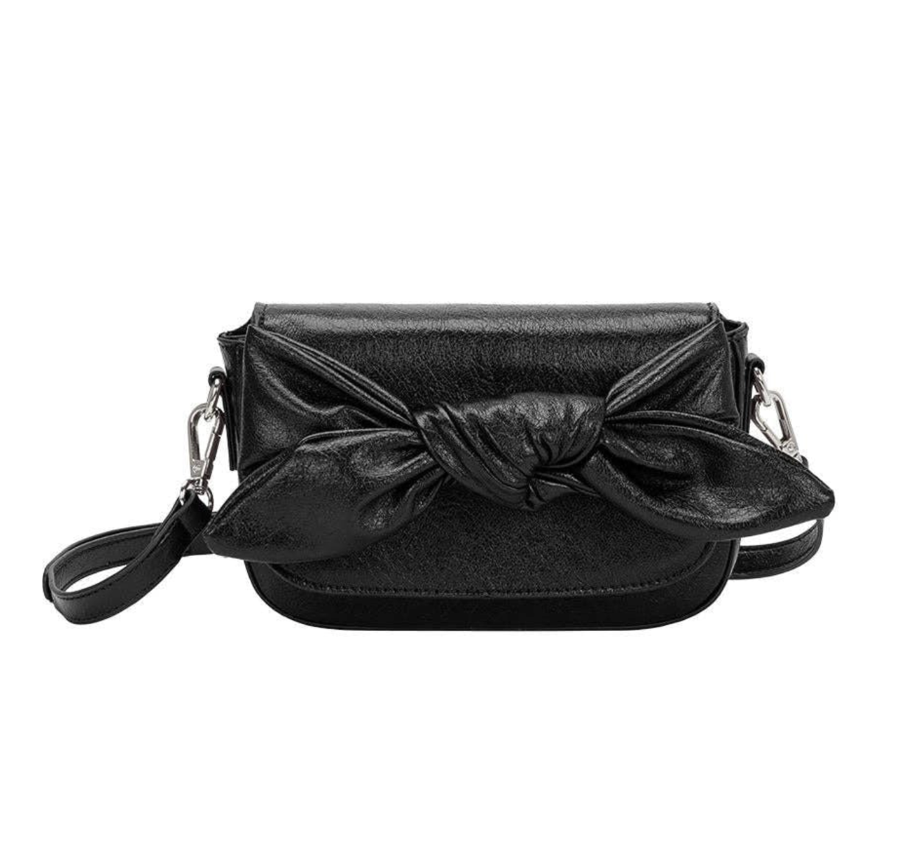 Melie Bianco YP8900K Faye Black Clutch Crossbody Bag