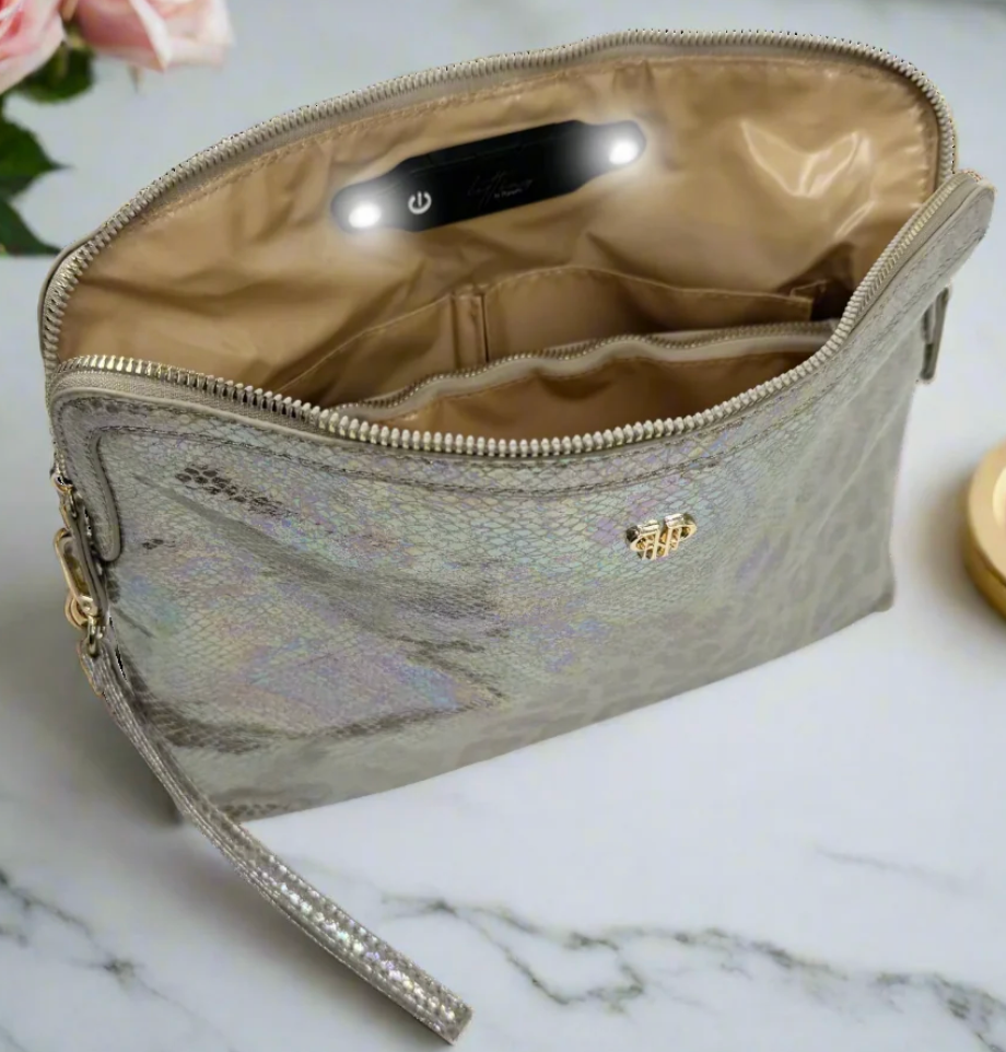 PurseN H2090GL Litt Makeup Case Glimmer Leopard