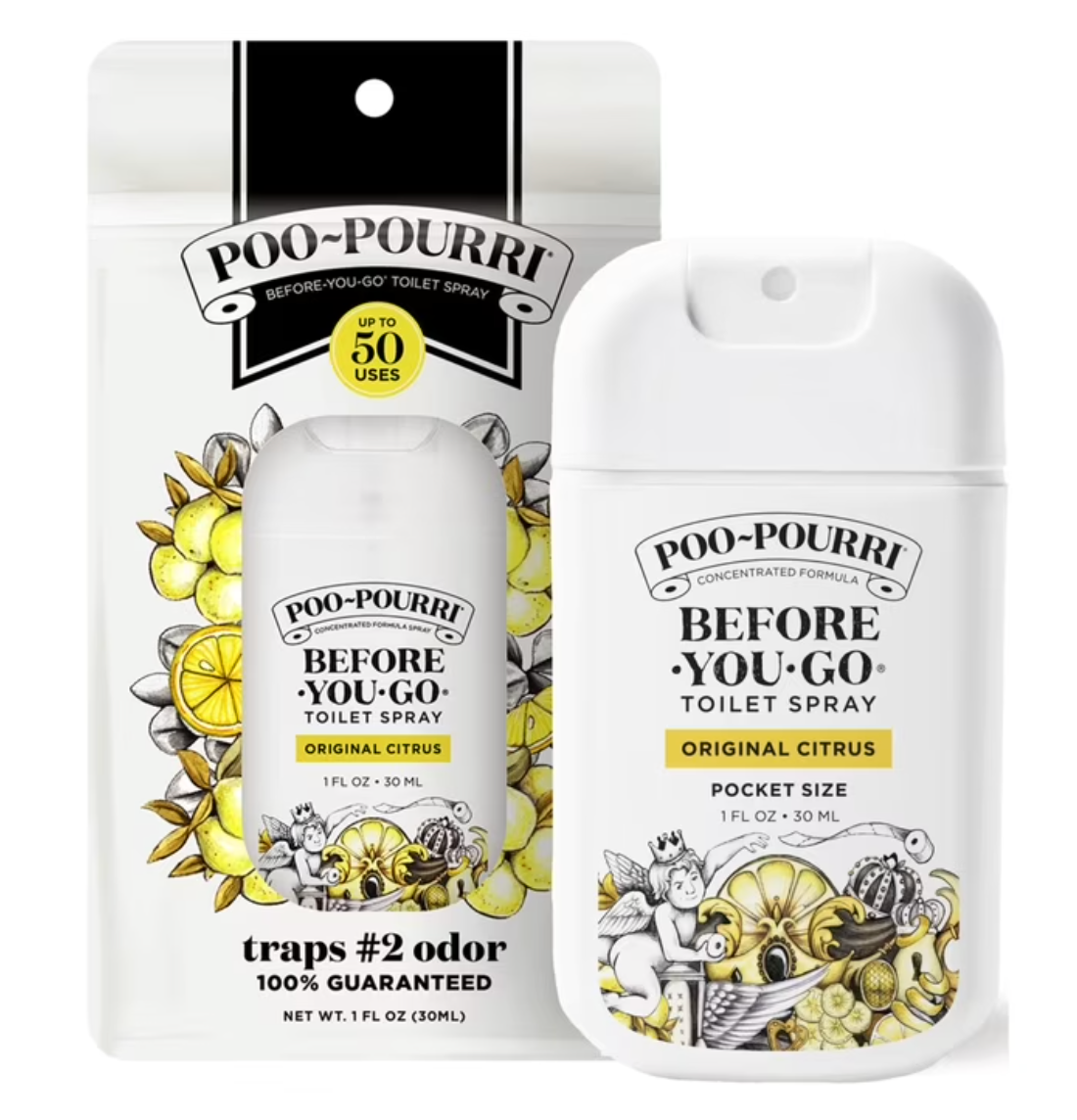 Pourri MC13060 Poo~Pourri-Original Citrus-1oz Pocket Pouch NFC