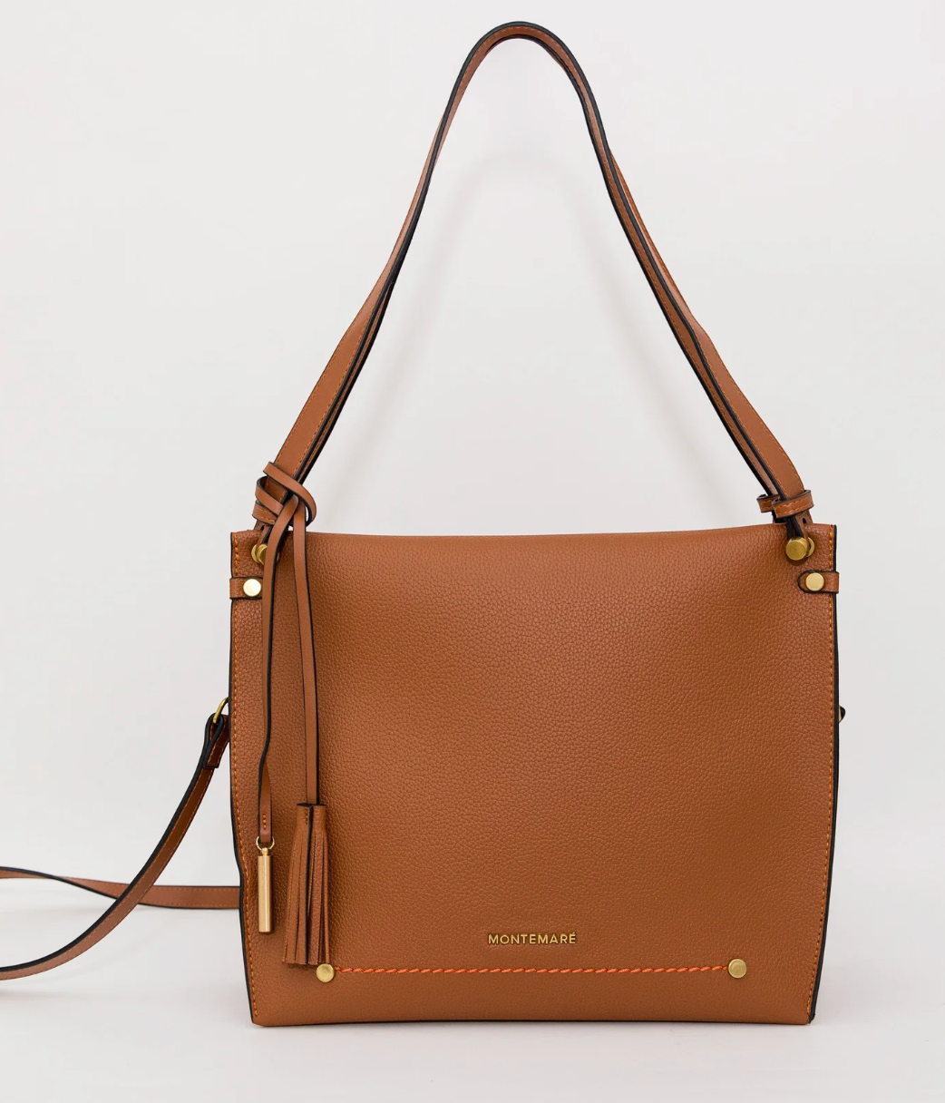 Montemare MVNN002-CGN Vienna Shoulder Bag in Cognac