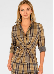 Gretchen Scott Twist & Shout Top - Belgravia Plaid
