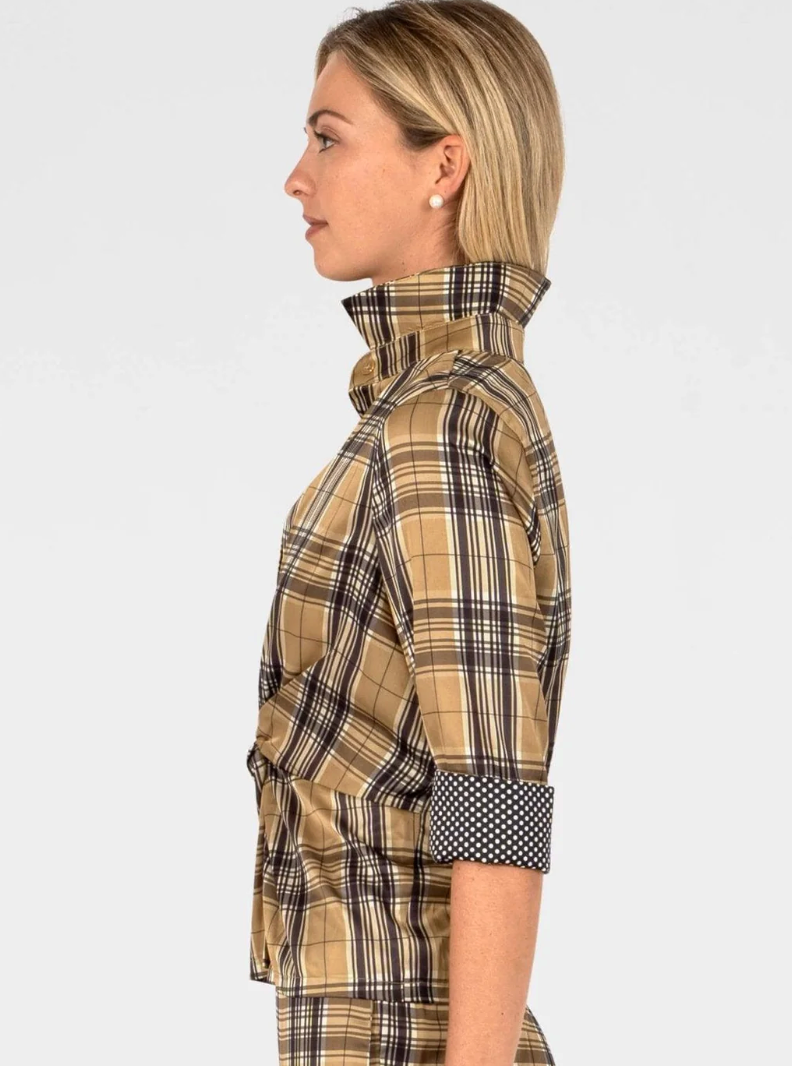 Gretchen Scott Twist & Shout Top - Belgravia Plaid