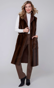 Renuar R3925 E3068 Knit Vest Chocolate