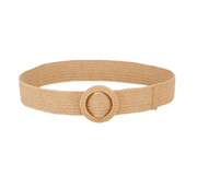 GRCB Raffia Circle Belt Camel