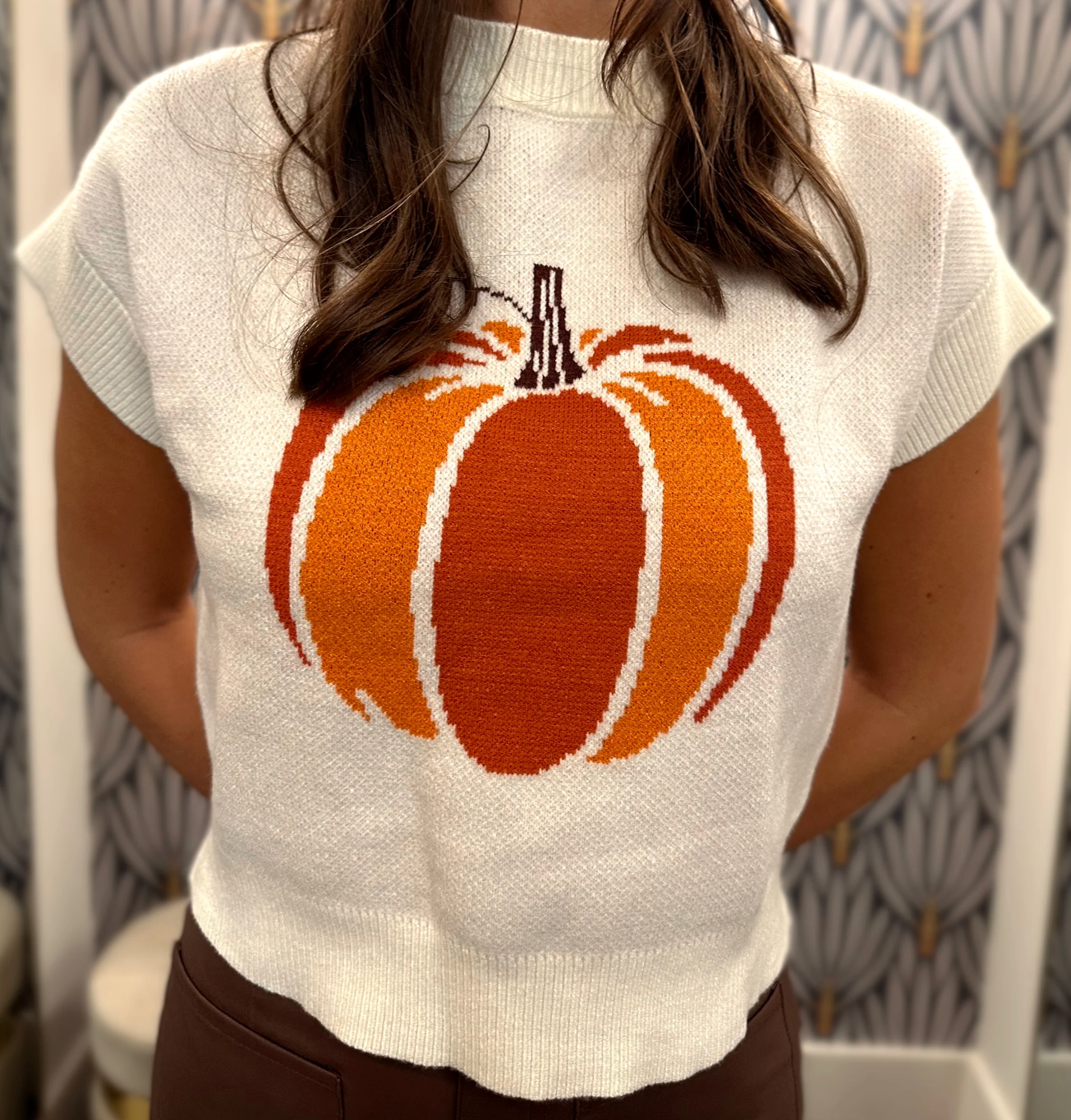 She+Sky Pumpkin Sweater Top