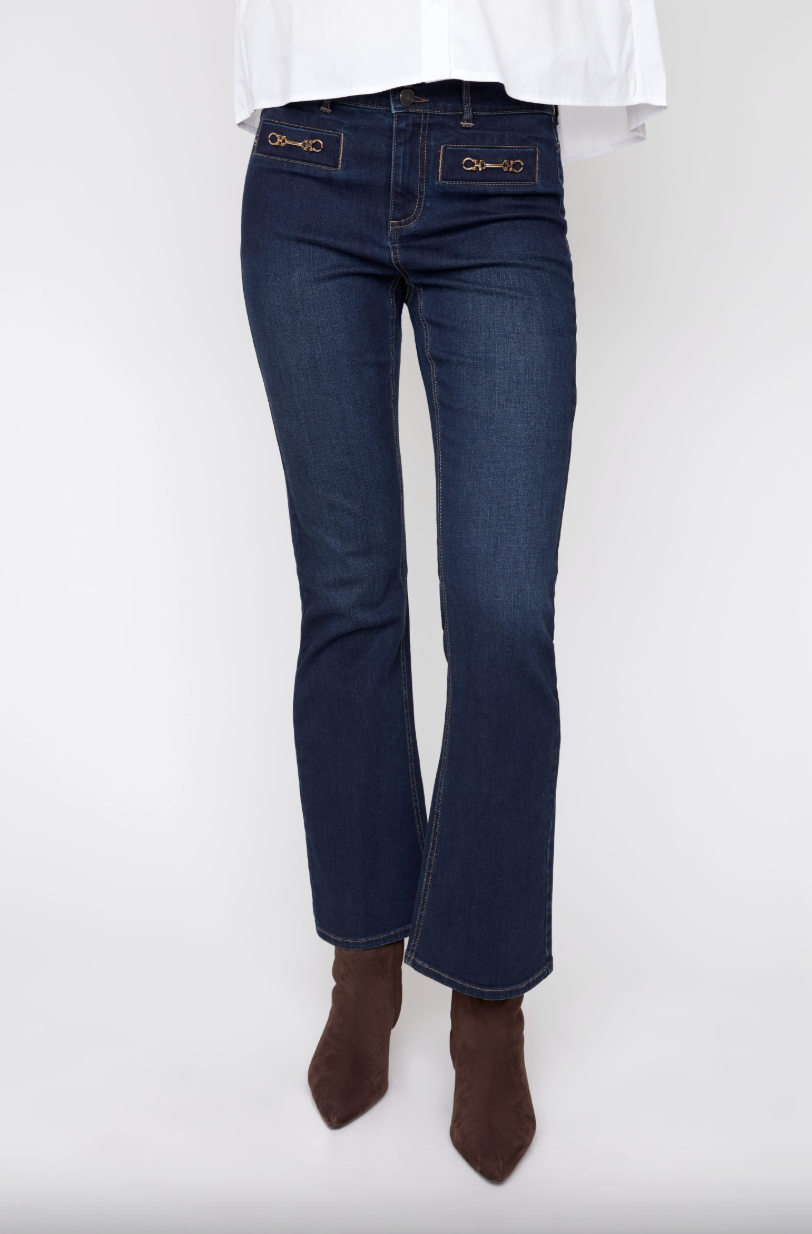 Renuar R11066D E2141 dark indigo woven pant