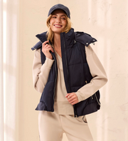 Tribal 2247O/8272 Quilted Vest w Removable Hood