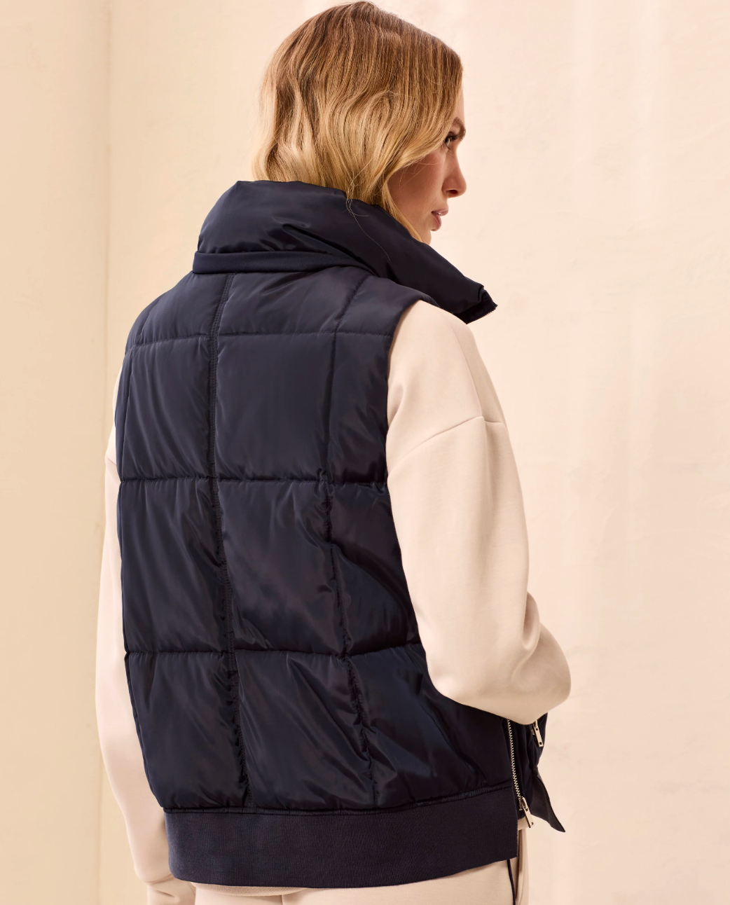 Tribal 2247O/8272 Quilted Vest w Removable Hood