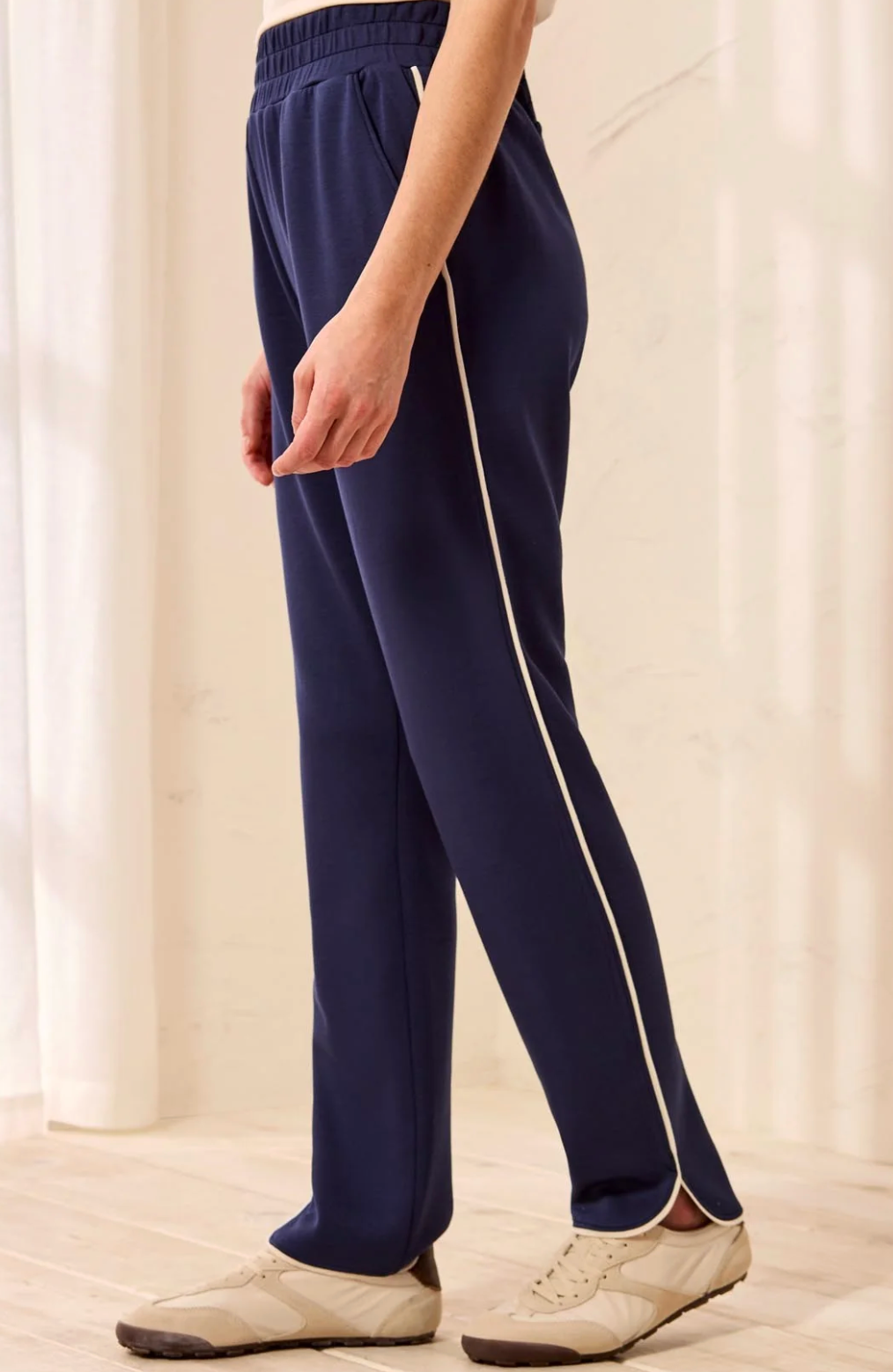 Tribal 3147O/3390 Pull on Ankle Pant w Pockets - jet blue