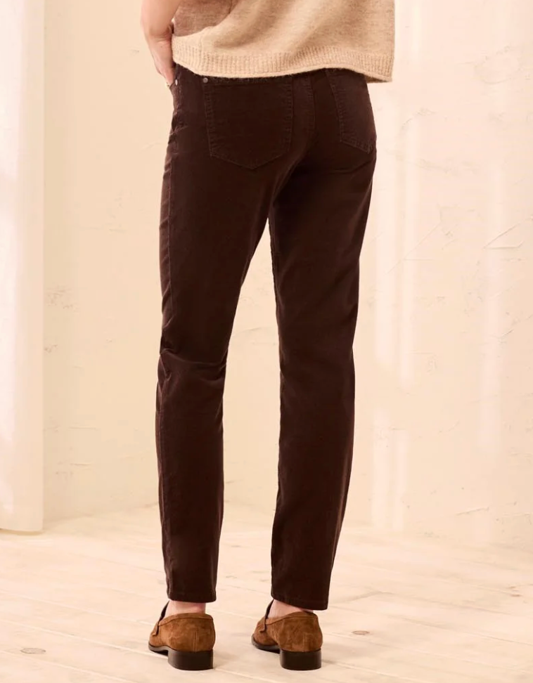 Tribal 5580O/4989 Aubrey Pull on Slim Ankle Pant - chocolate