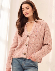 Tribal 6301O/5781 Tweed Like Sequined Sweeter Cardigan