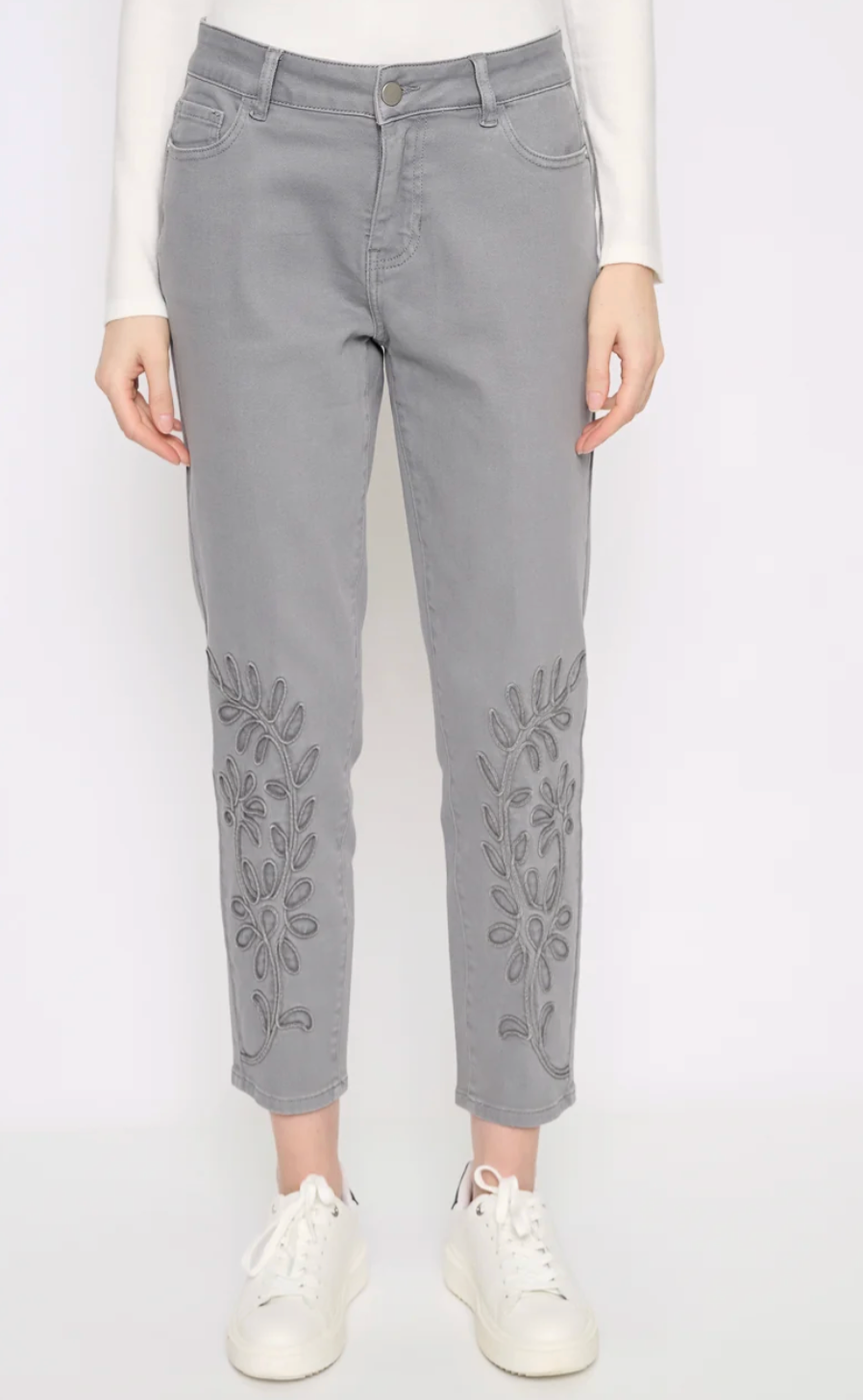 Picadilly Y6044 Soutache Jeans- morning fog