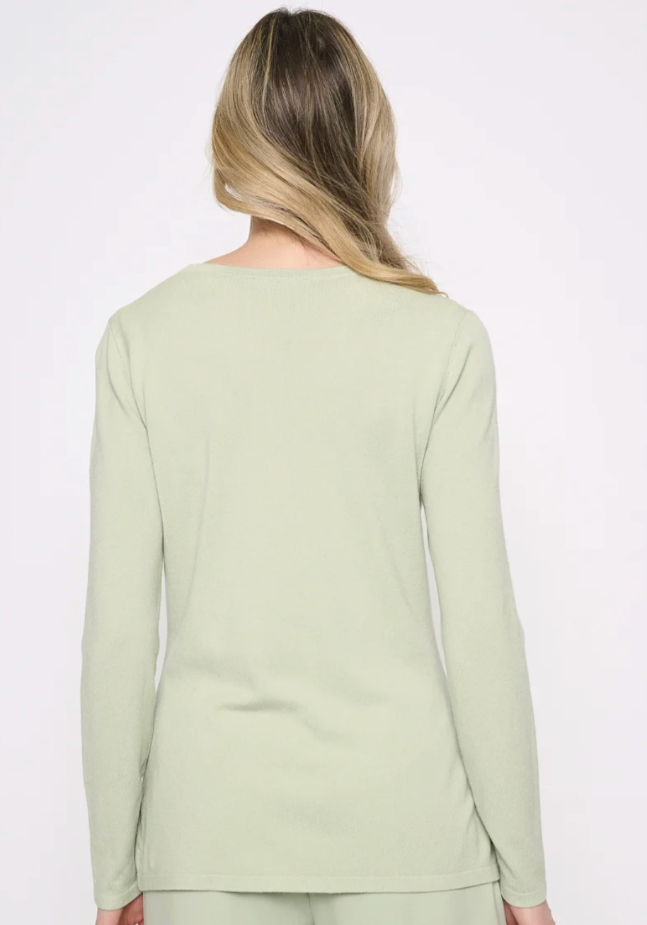 Picadilly QK113 Crewneck Top- powder lime