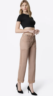 Flying Monkey F5920WTP Warm Taupe High Rise Slim Wide