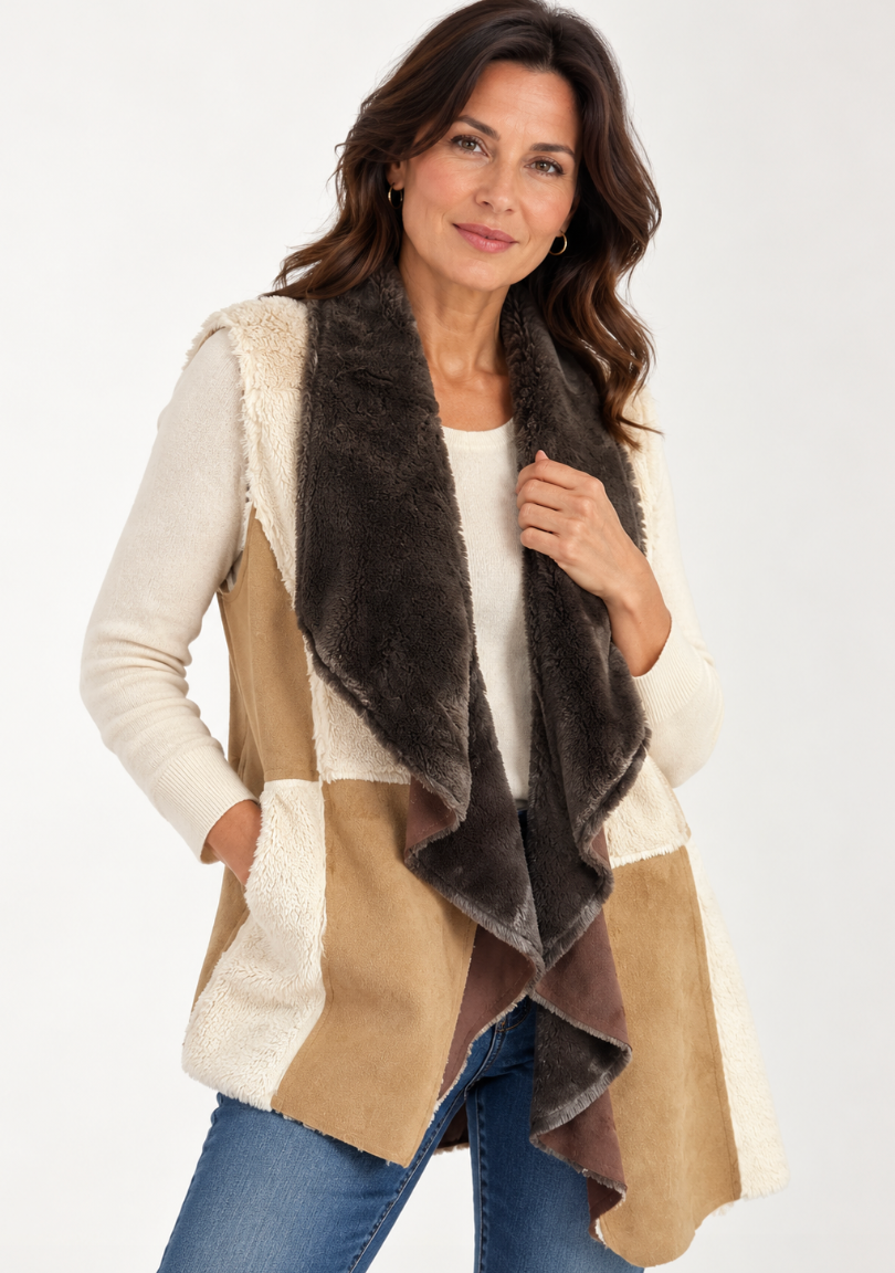 Paparazzi HV-1273 Sherpa Colorblocked Vest