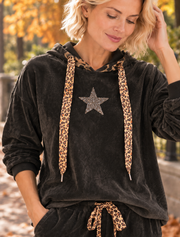 Eternelle 3-FW2680-9 Balck/Leopard Jacket