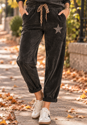 Eternelle 3-FW2681-9 Black/Leopard Pant