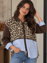Eternelle 5-FW2637-4 Leopard/Stripe Top