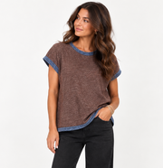 Nally & Millie F691604 Brushed Top- chocolate