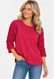 Nally & Millie F671795 Crewneck- burgundy