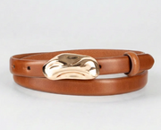 Tribal 13T1020005 0022 LISA - Leather Belt with Sculptural Gold-Tone Plaque