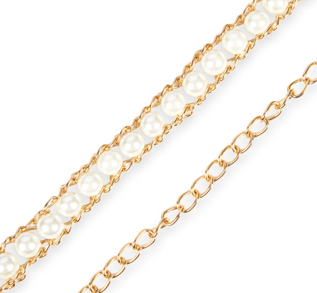 Tribal 13T1020003 0014 PEARL - Gold-Tone Chain Belt