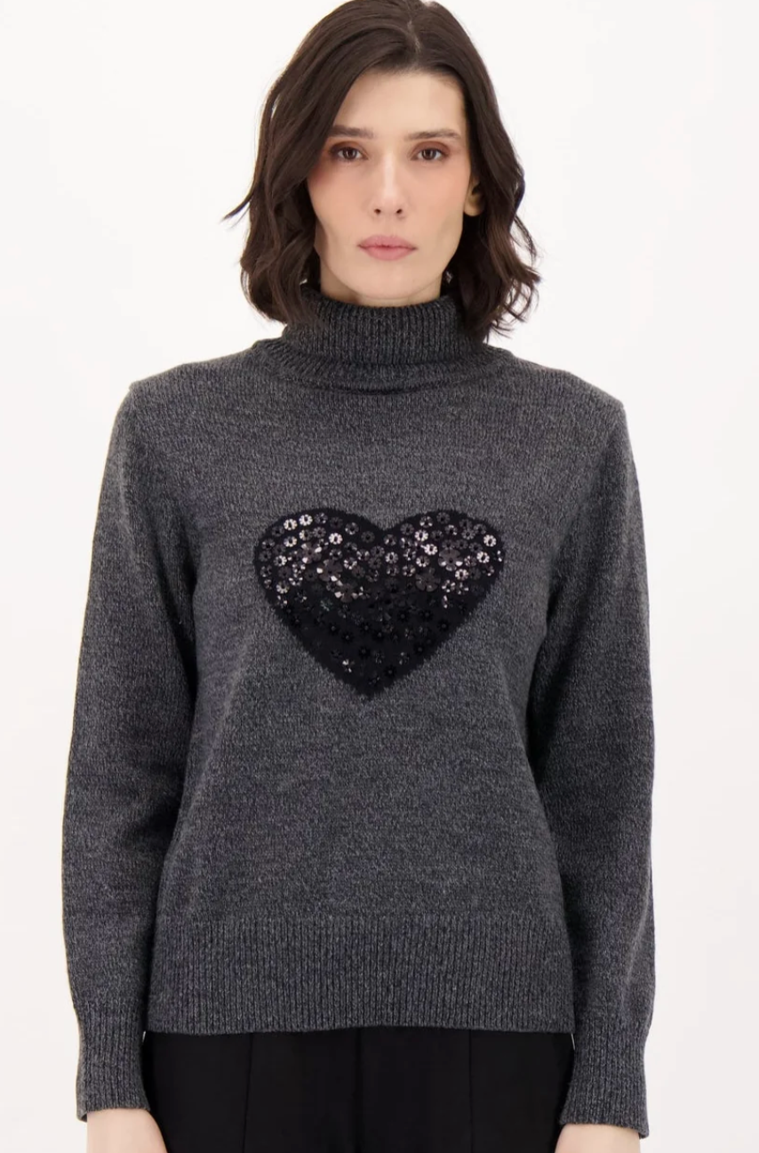 Gabby/Spanner 526564 Sequin Sweetheart Sweater