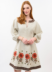 Ivy Jane 72674 Linen Border Embroidery Dress
