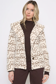 Picadilly YC460EK Button-Front Short Hooded Jacket