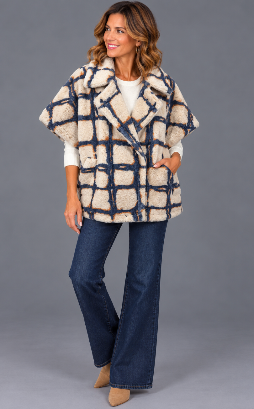 Boho Chic 8144131 Beigel Blue Capelet