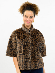 Ivy Jane 130257 Faux Fur Capelet Leopard