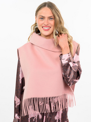 Ivy Jane 930075 Fringe Poncho w Colar