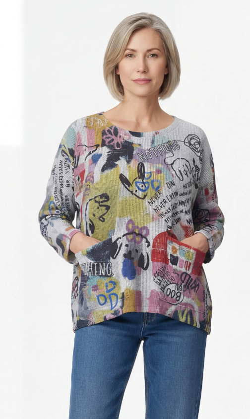 Inoah T571BR L/S Crewneck Wild Pups