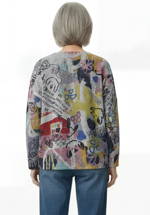 Inoah T571BR L/S Crewneck Wild Pups