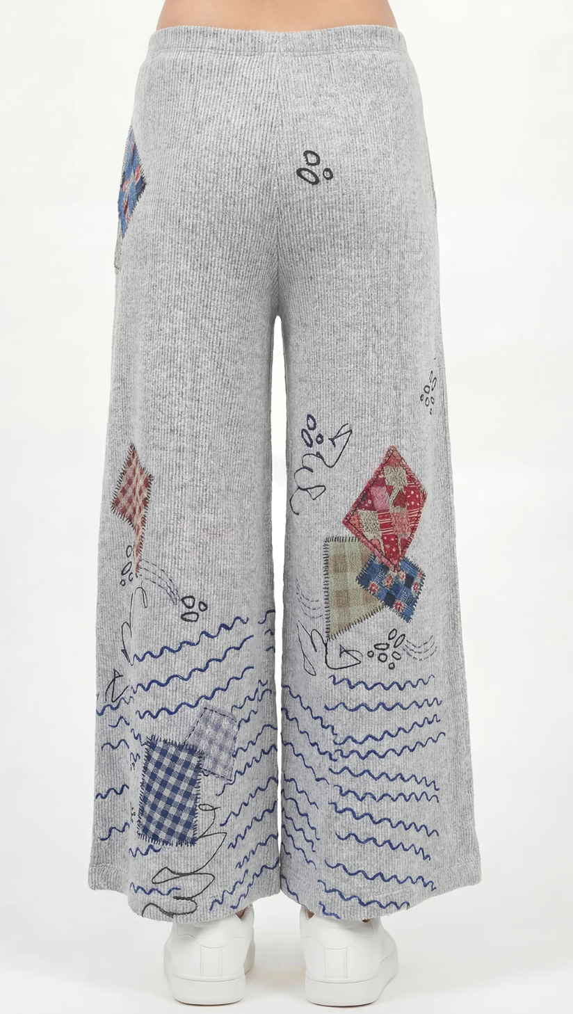 Inoah B262BR Wide Palazo Pants Cats&Crafts