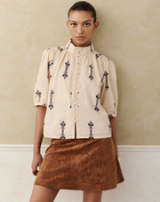 Melissa Nepton F266797CV Anna Top - Cream/Navy