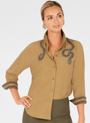Gretchen Scott TPBFSN Snake Shirt - Khaki
