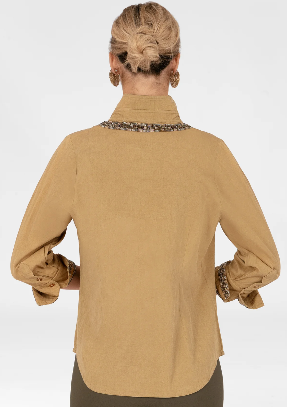 Gretchen Scott TPBFSN Snake Shirt - Khaki
