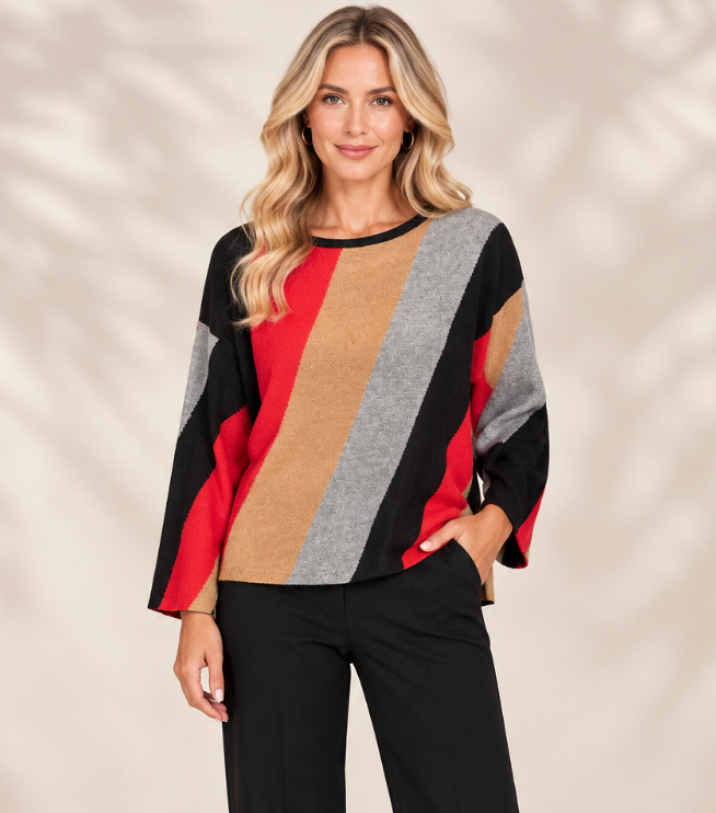 K&C Clothing NS1517-O Orange Comb Top