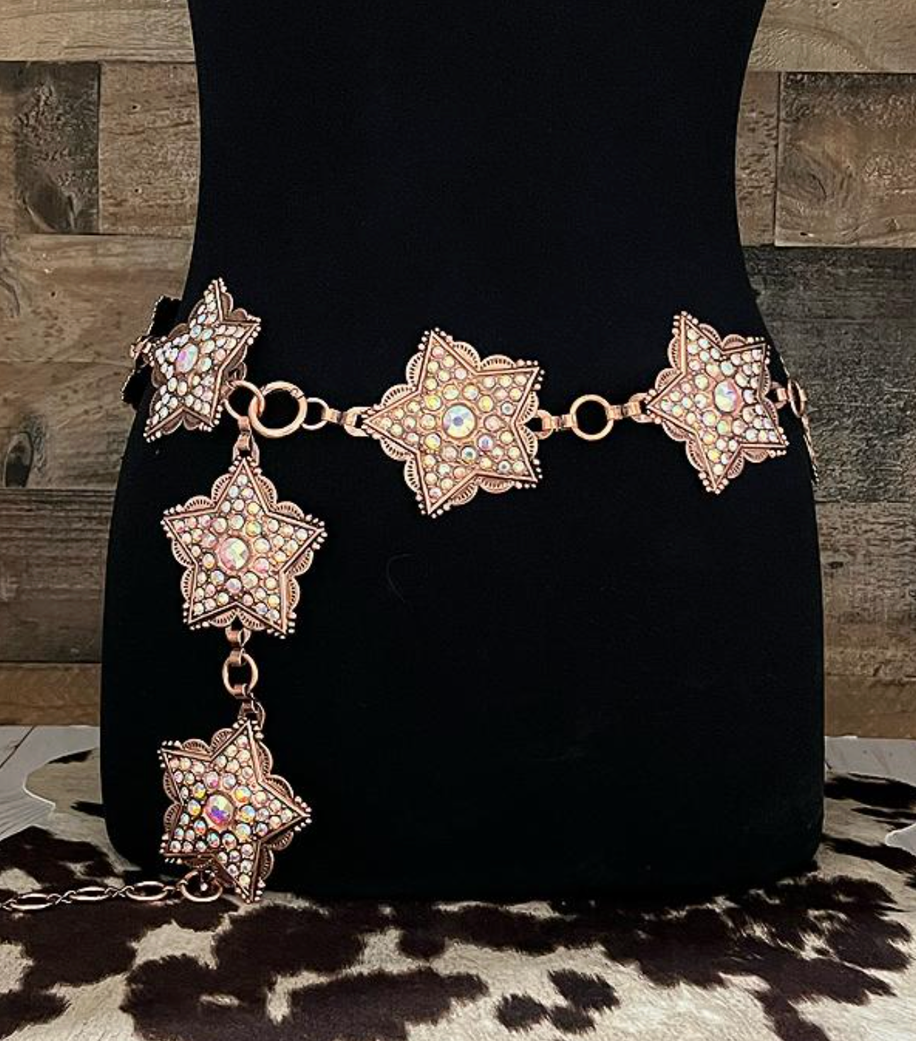 YK Trading Belt Rhinestone Star