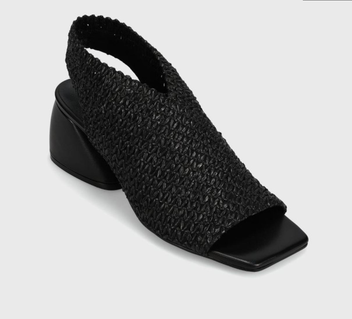 Vaneli Mayla Black Woven Straw